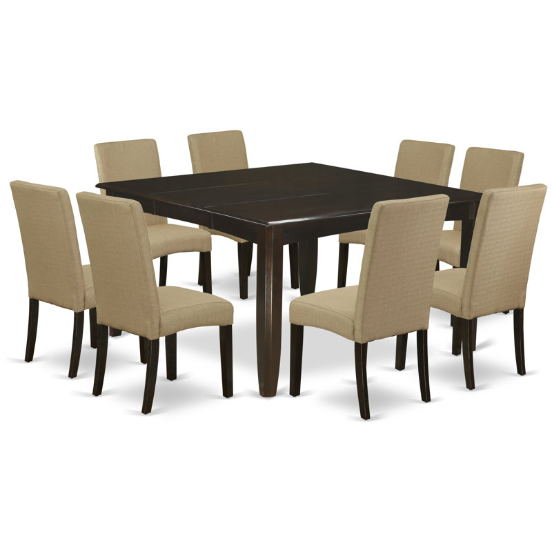 Winston Porter Thorndike 9 Piece Extendable Rubberwood Solid Wood